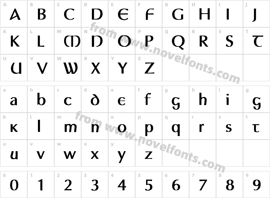 Auptimagh AHCharacter Map