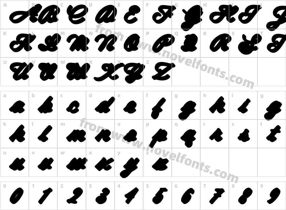 SpaghetiXtrudePersonalUseCharacter Map