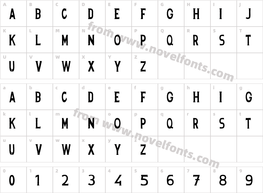 Spanish StencilCharacter Map