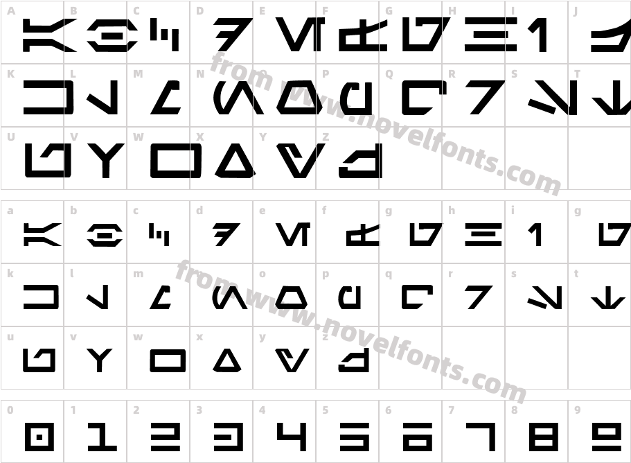 AurabeshCharacter Map