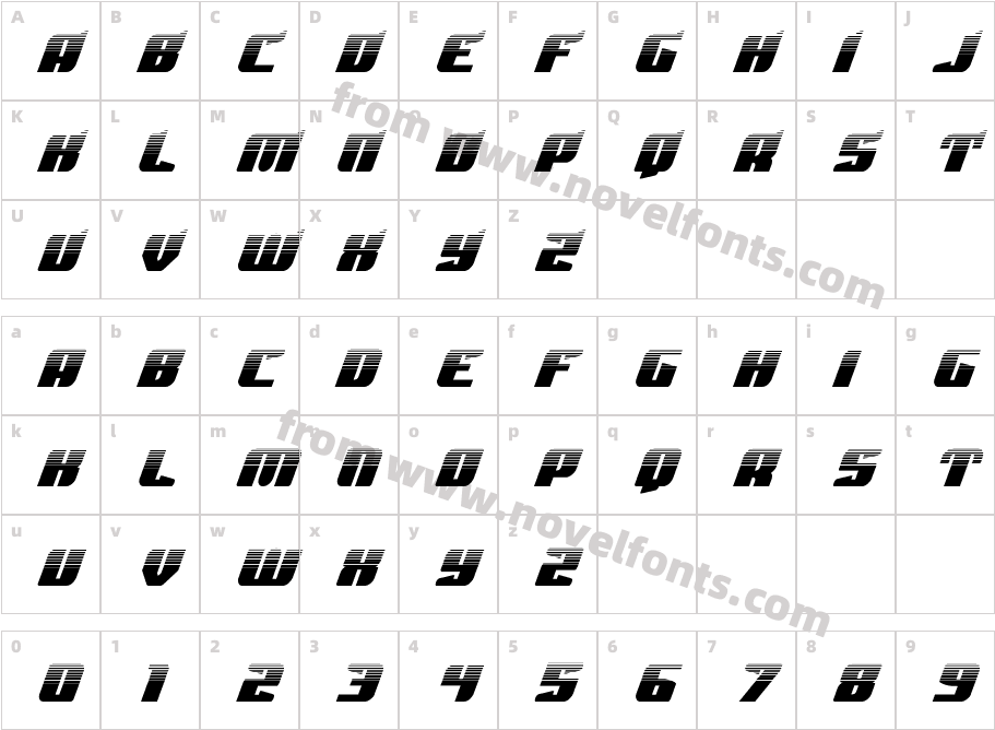 Spartaco HalftoneCharacter Map