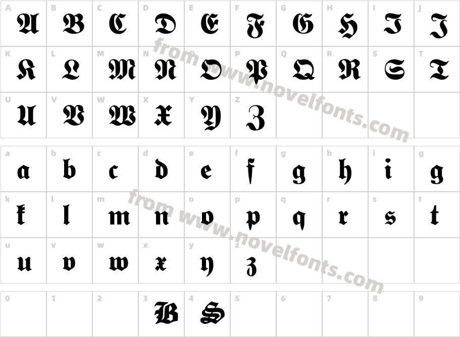 SpecialAlphabets P03Character Map