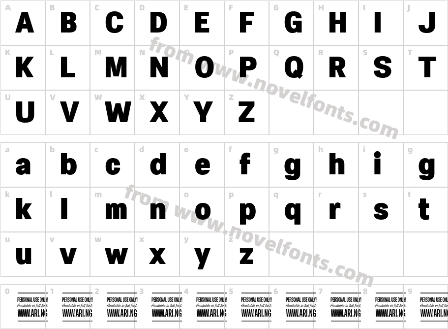 Specify PERSONAL Normal BlackCharacter Map