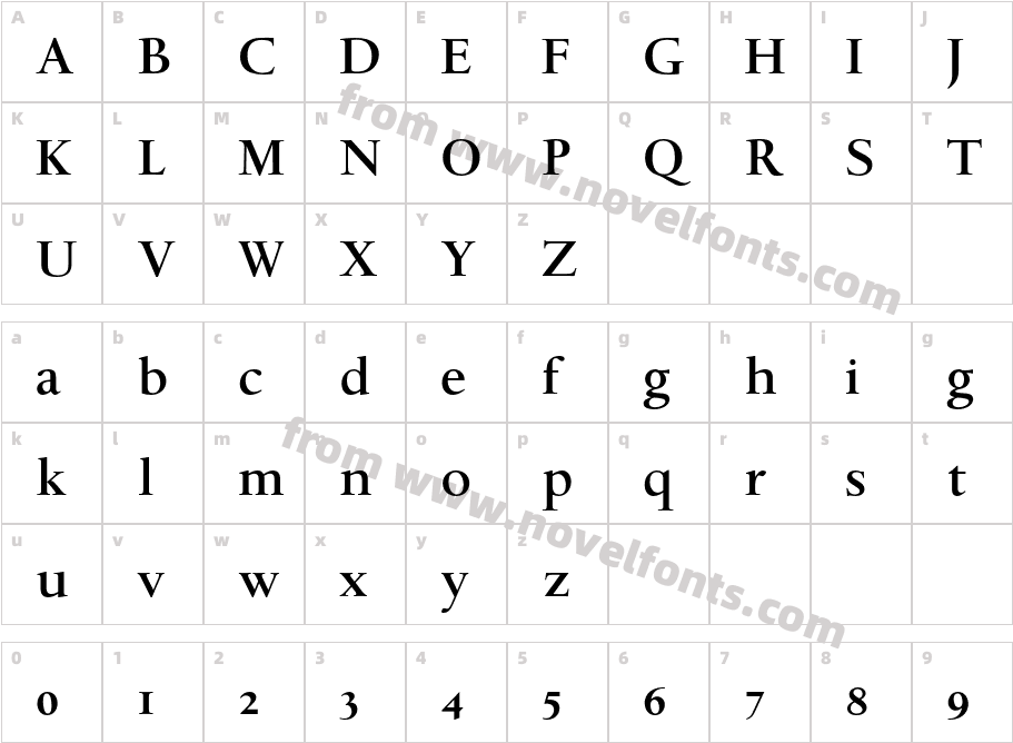 SpectrumMT Semibold OsFCharacter Map