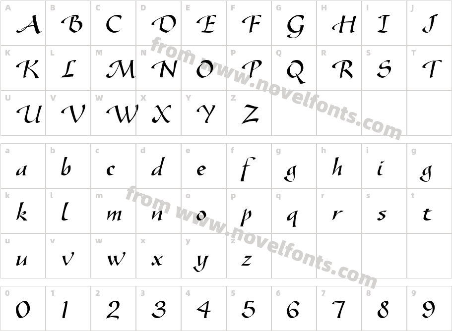 Speedball RegularCharacter Map