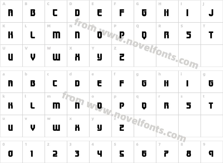 Speedwagon CondensedCharacter Map