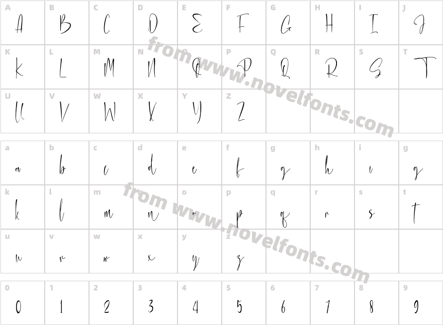 Spellbound - personal useCharacter Map