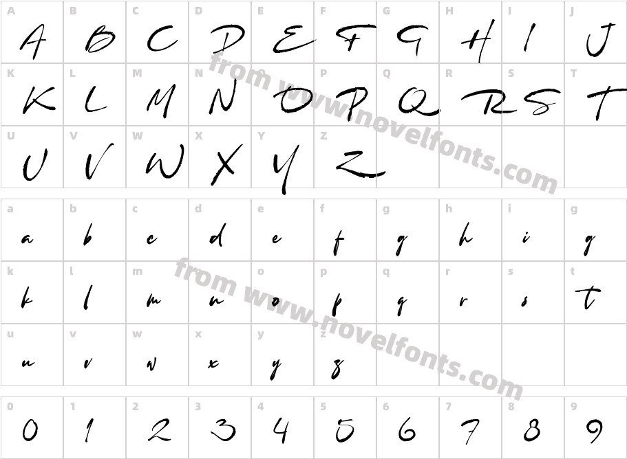 Spiritual LightningCharacter Map