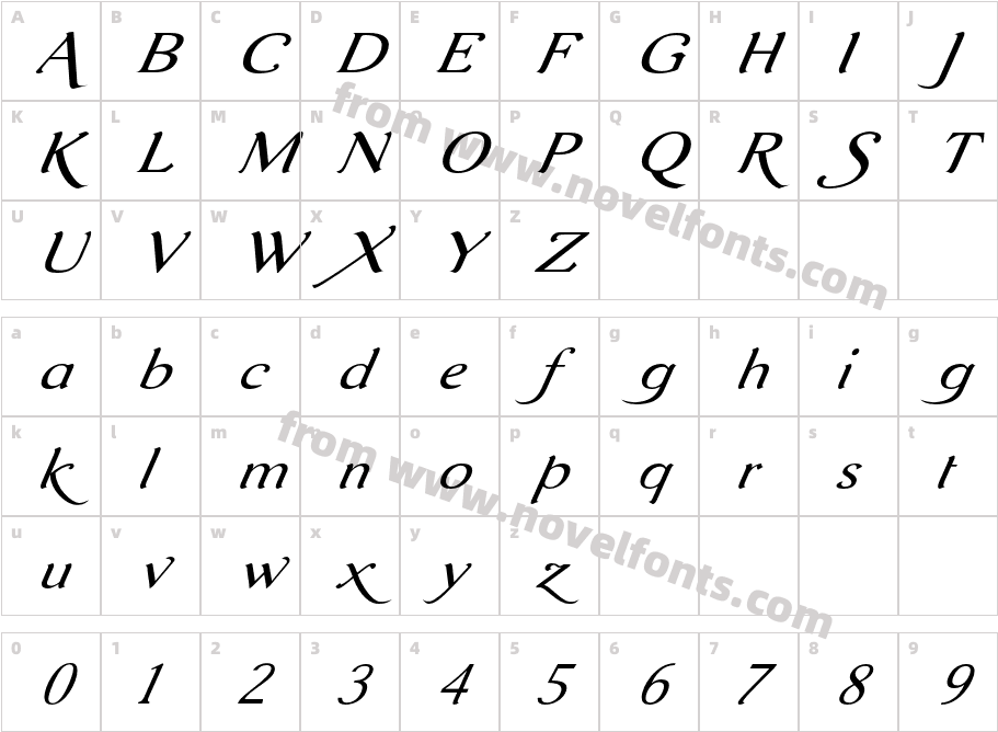 Aurelis ADF Script No2 Std ExtCharacter Map