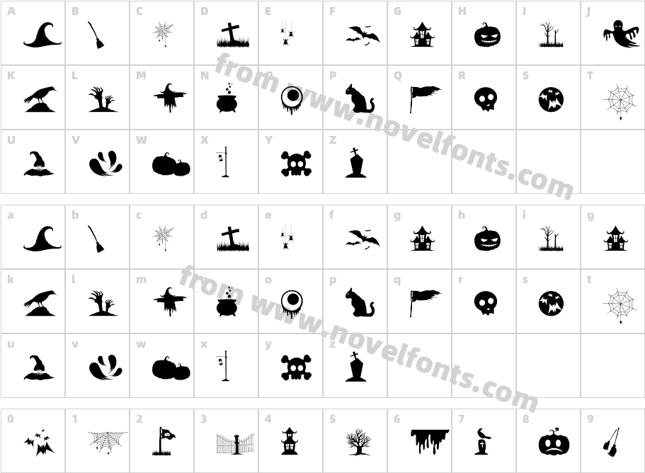 Spooky NightCharacter Map