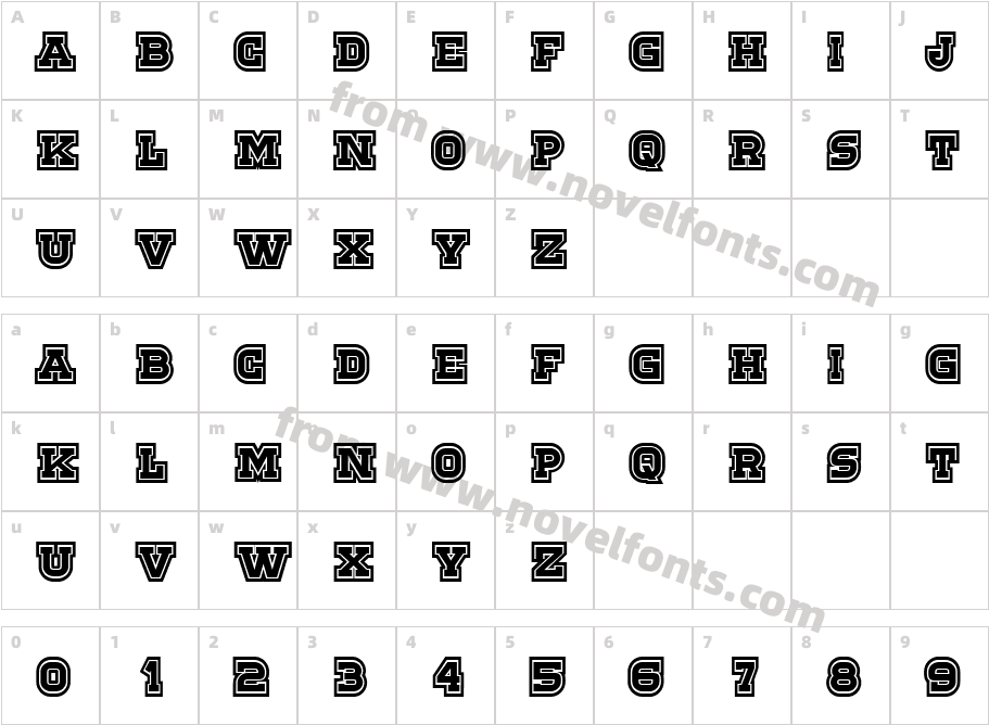 Sport RegularCharacter Map