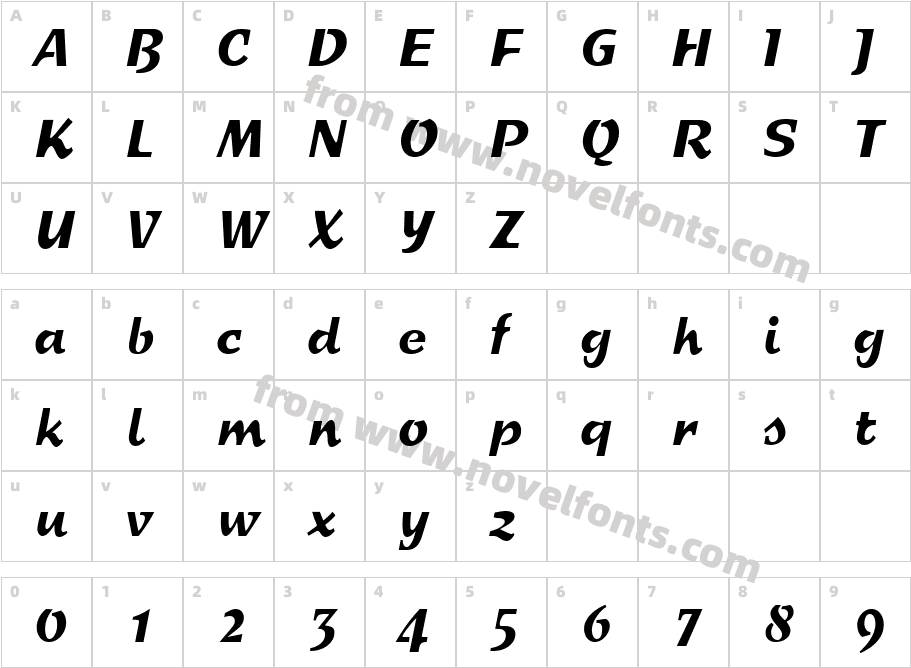 SprintCondensed RegularCharacter Map