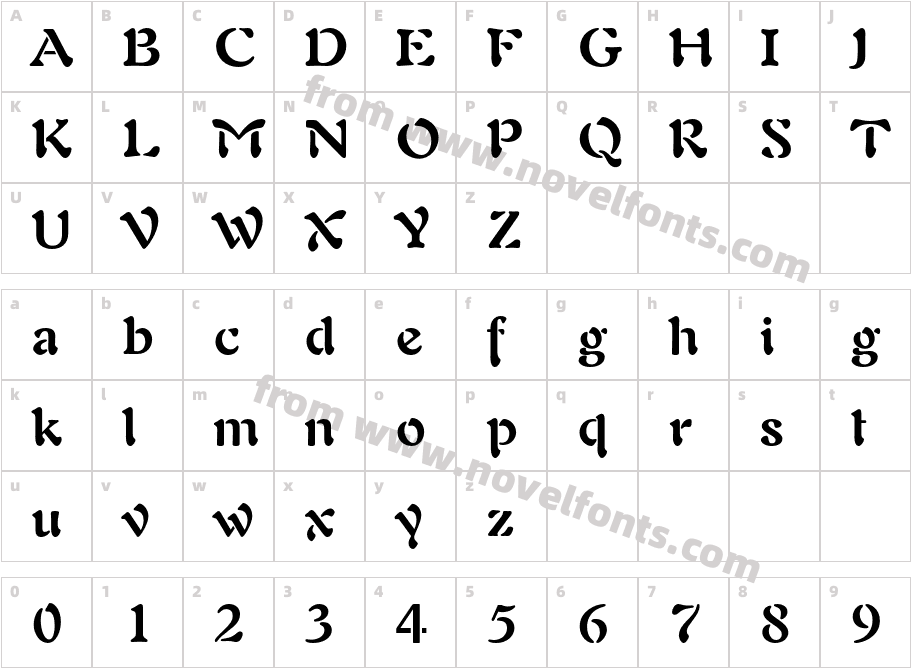 AuriolLTStd-BoldCharacter Map