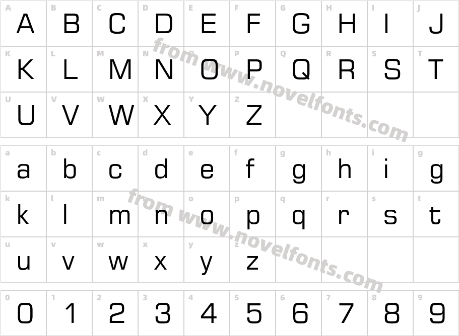 Square 721Character Map