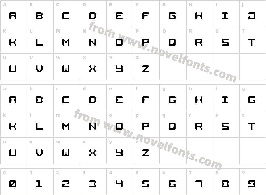 Square Metal-7Character Map