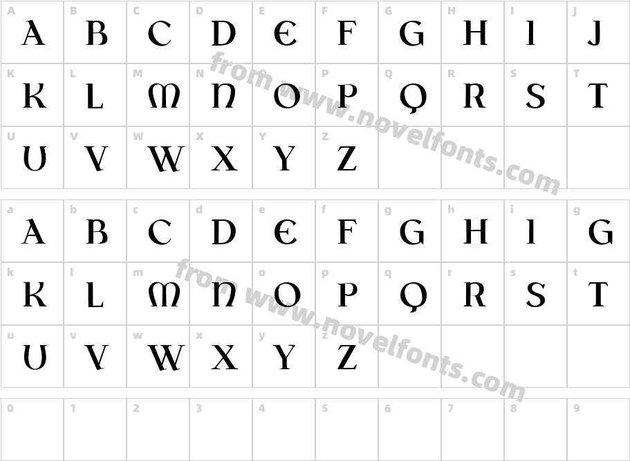 Square RegularCharacter Map