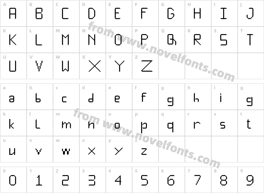 Square Sharp RegularCharacter Map