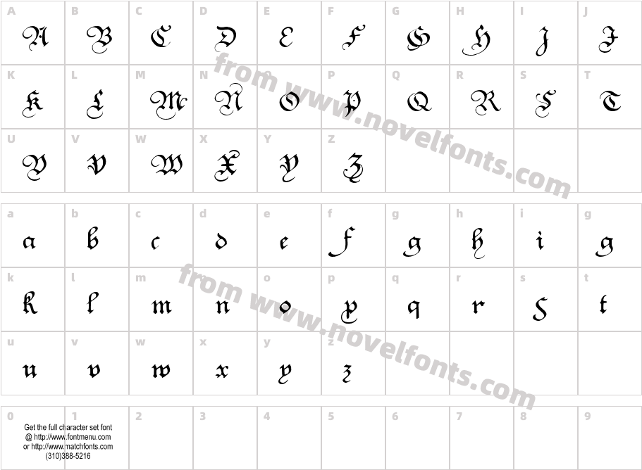 Square Text TryoutCharacter Map