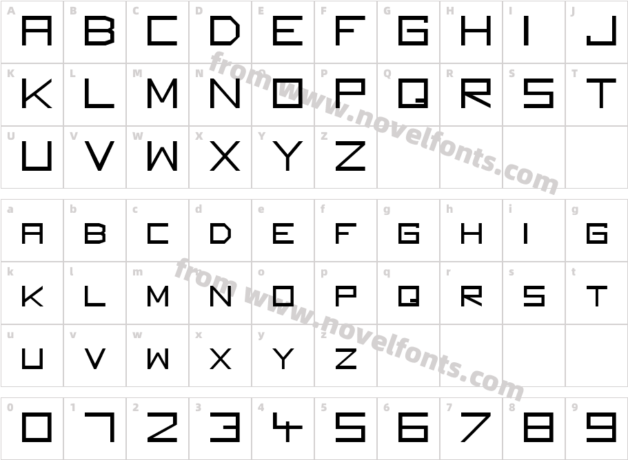 Square Unique NormalCharacter Map