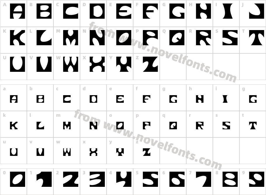 Square circleCharacter Map