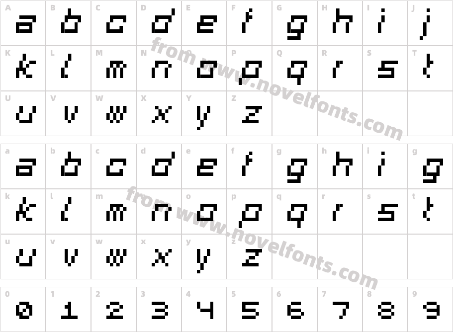 SquareDance01Character Map