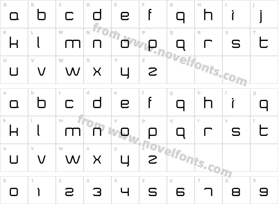 SquareTypeBCharacter Map