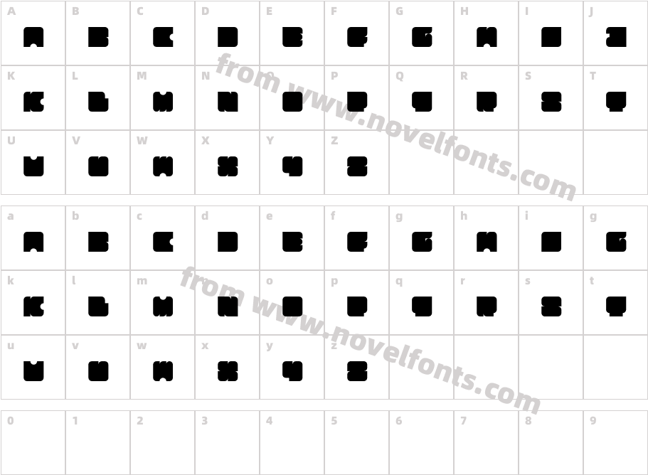 SquaresCharacter Map