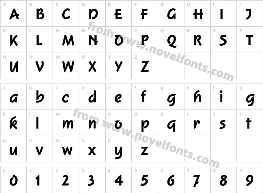 SquireStd-ExtraBoldCharacter Map