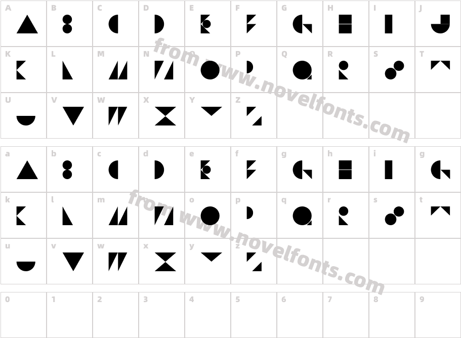 St BookashadeCharacter Map