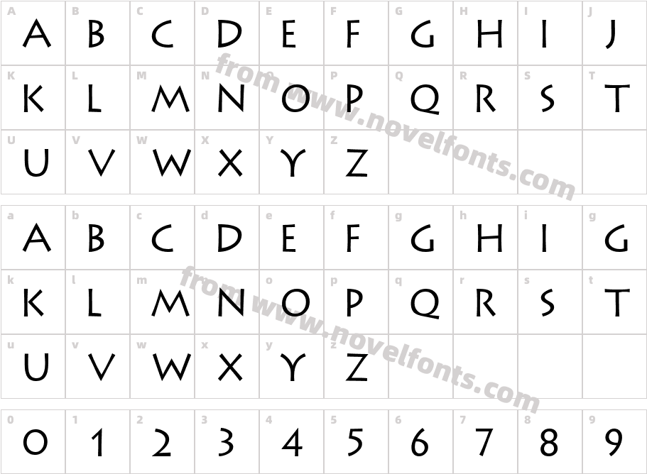 AustereCapsSSKCharacter Map