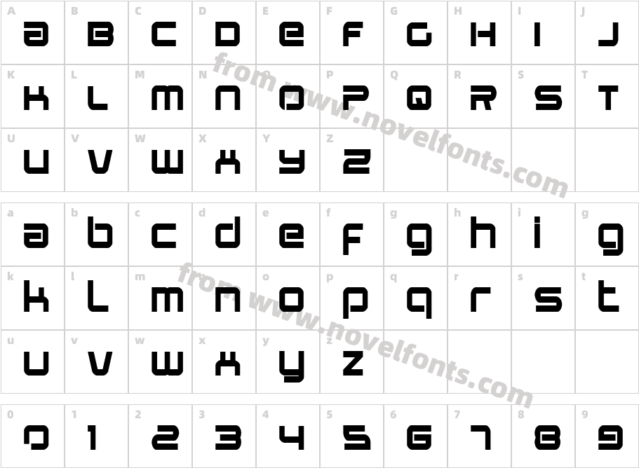 Star Eagle BoldCharacter Map