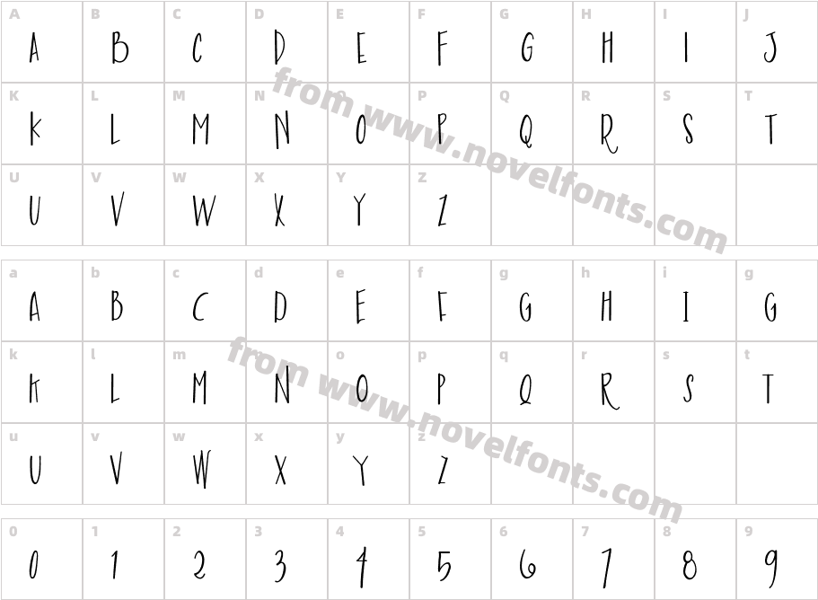 Austie Bost Envelopes PrintCharacter Map