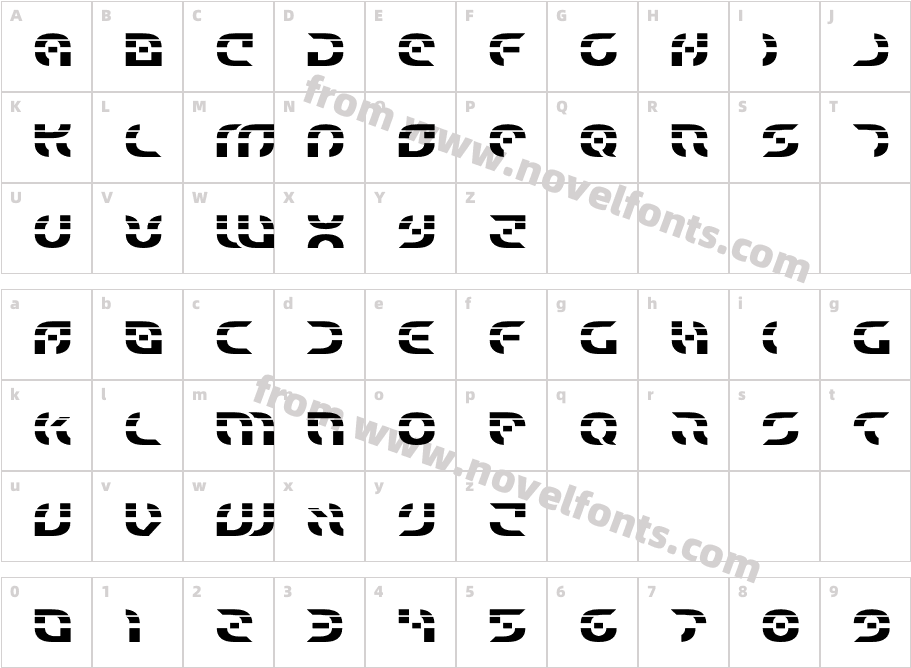 Starfighter LaserCharacter Map