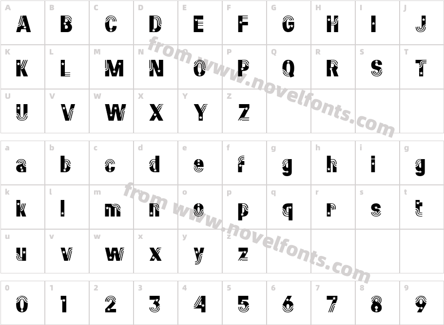 Stars and StripesCharacter Map