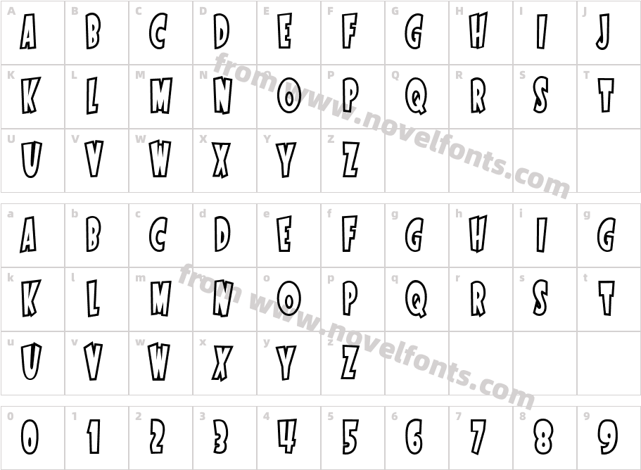 StartlingFontOpenCharacter Map