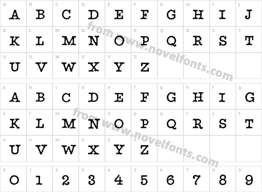 StaticITC TTCharacter Map