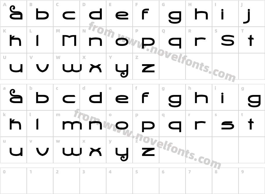 Stealth Magnum BoldCharacter Map