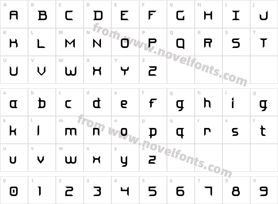 Steel Blade 7Character Map