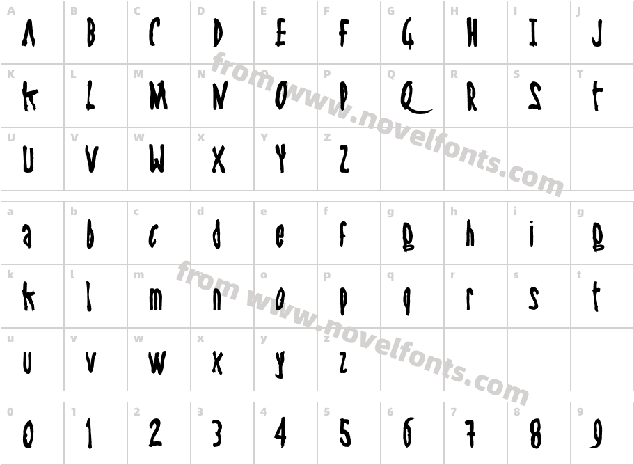 Steel-StringBoldCharacter Map