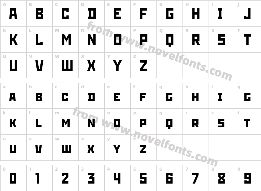 StenbergITC TTCharacter Map