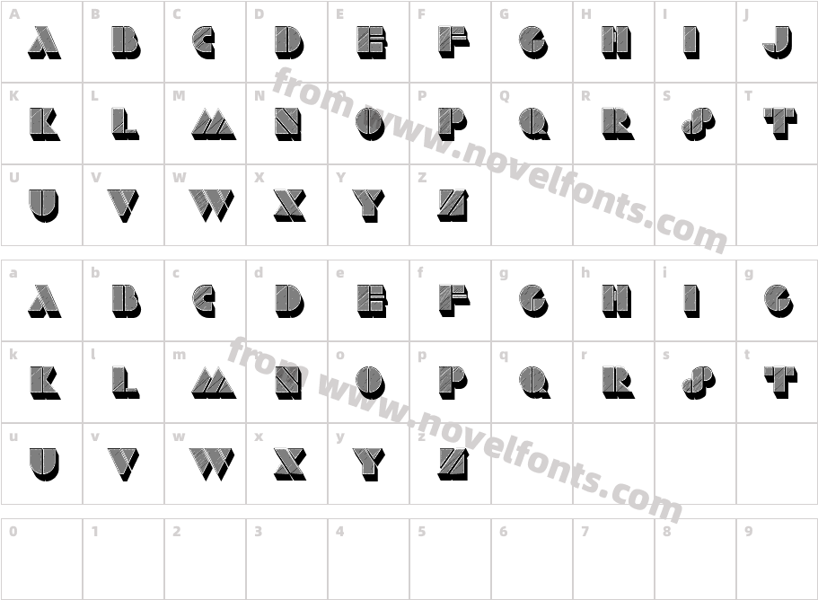 Stencil Extruded RegularCharacter Map