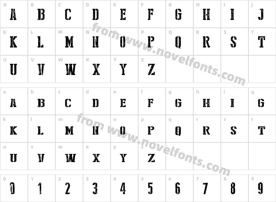 Stencil Style NewCharacter Map