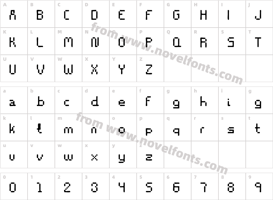 Stencil8bit-RegularCharacter Map