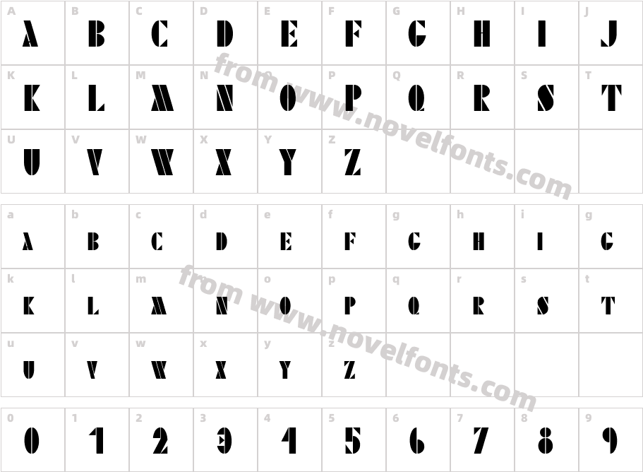 StencilitisCharacter Map