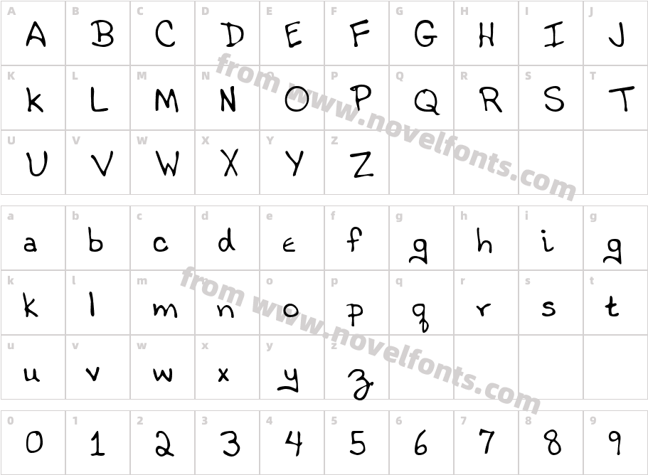 AustinsHand-PlainCharacter Map