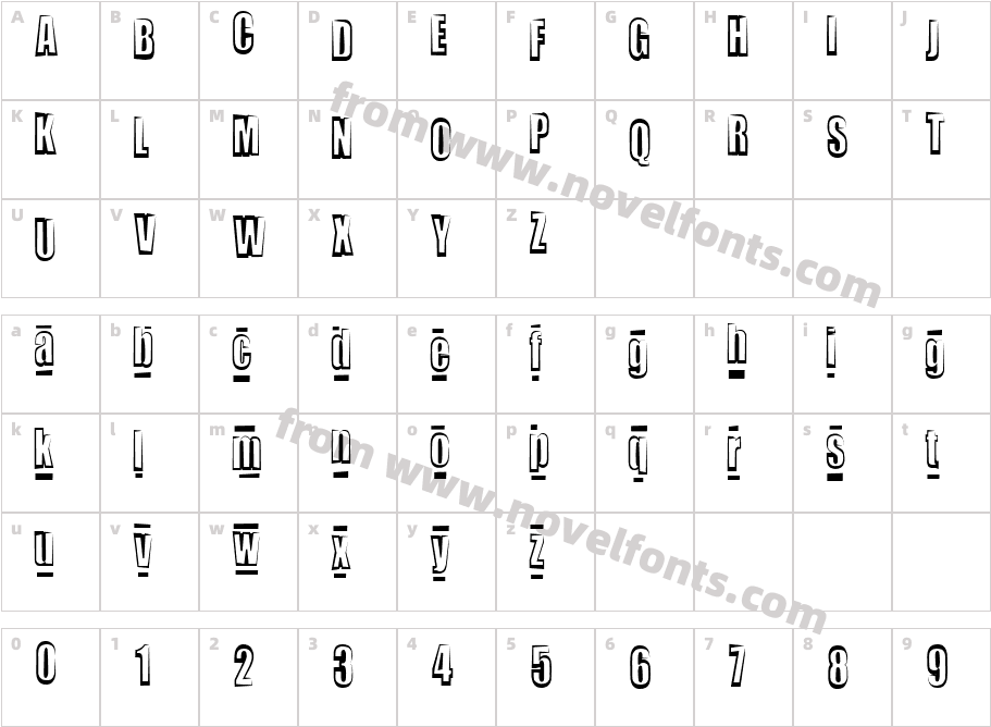 Stinkin Boop FontCharacter Map