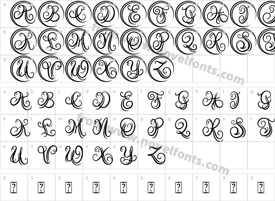 Austy MonogramCharacter Map