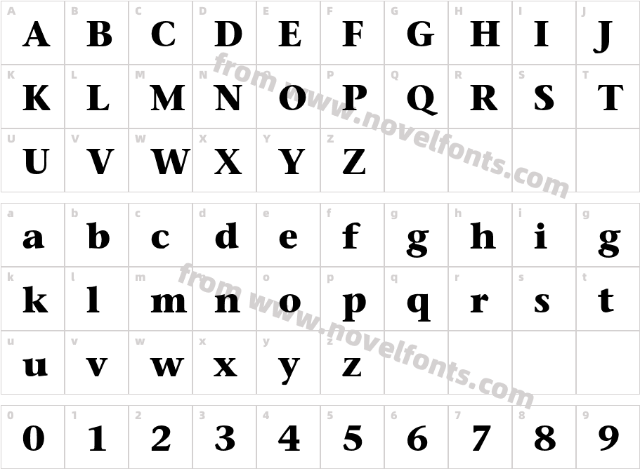 StoneSerifEF-BoldCharacter Map