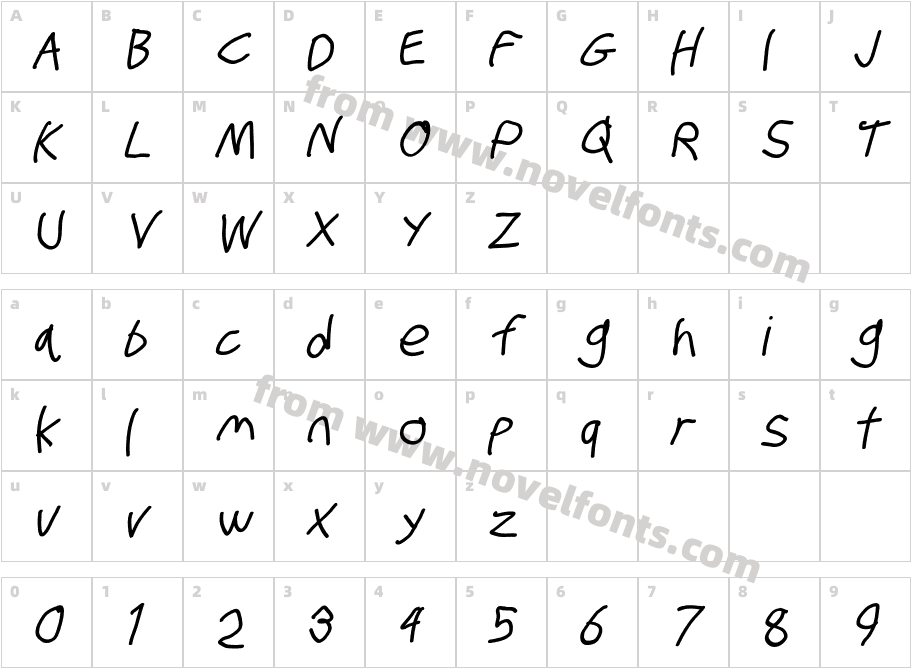 Stray Cat ExtraBold ObliqueCharacter Map