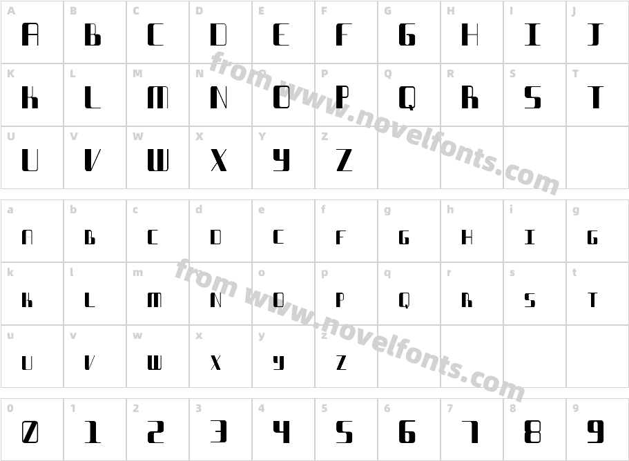 Streamway CompactCharacter Map